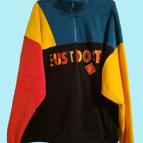 NIKE JUNGLE REISSUE JUNGLE FLEECE PULLOVER 1/4 ZIP MENS XXL CW1341-010 NWT - Picture 2 of 7